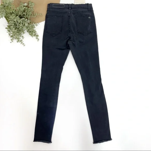 RAG & BONE• black distressed skinny jean - Picture 5 of 6
